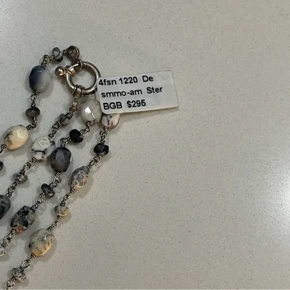 NWT One of A Kind Dentrite Opal beaded 40”Necklace.